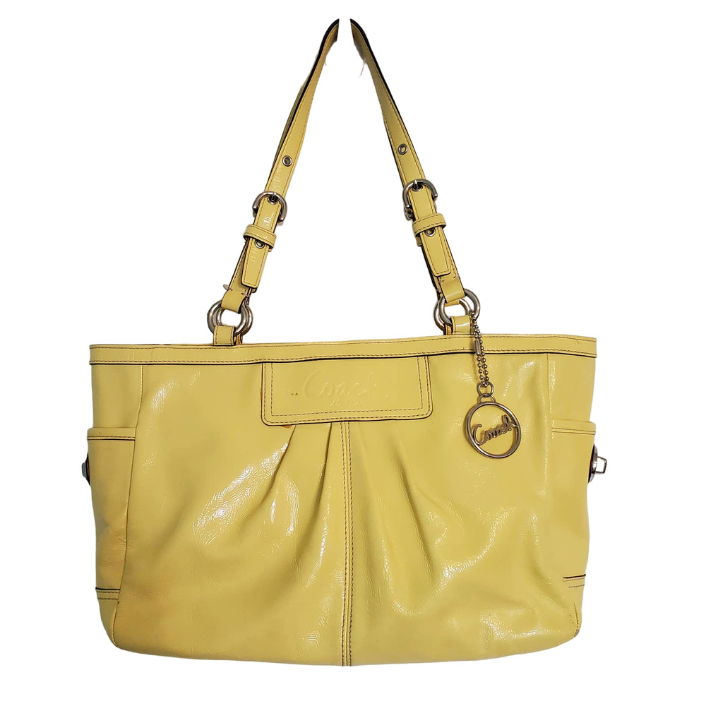Coach Patent Leather Pleated Gallery Tote Bag F13761 - Picture 12 of 12
